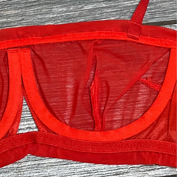 NWT We are HAH Free People Wired Bra 30-38B 30B 32B 34B 36B 38B Blood Orange Red - Picture 8 of 14